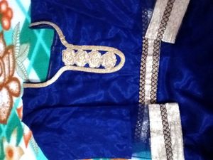 Blue Embellished Anarkali Suit