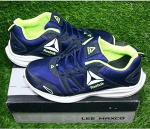 Reebok Navy &amp; Green Running Shoes