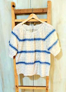 Self Design Cotton Top Size-40