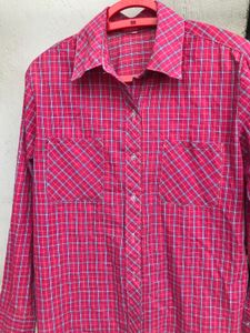 Pink Striped Long Sleeve Shirt