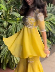 Stunning Omal Sindwani Designer Sharara Set 💛