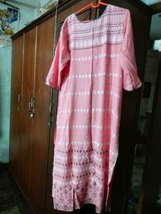 Peach Embroidered Kurta and Pant sets.