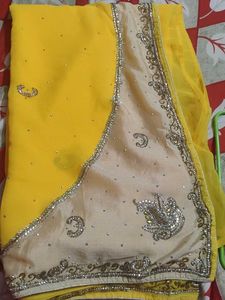 Yellow Worked Saree