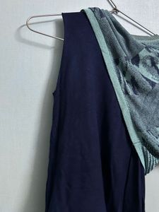 Dual-Layer Attached Knit Shrug Top