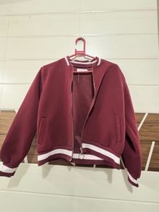 Burgundy Bomber Jacket
