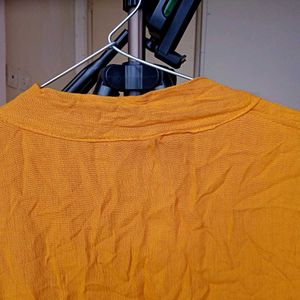 Mustard Embroidered Top