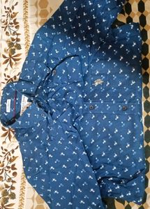 Blue Patterned Men's Shirt