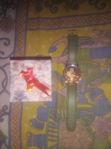 Green Leather Watch