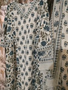 Floral Print Kurta with Pants &amp; Dupatta