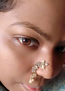 Earrings with Hair Chain