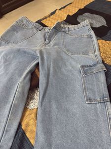 Light Wash Cargo Jeans