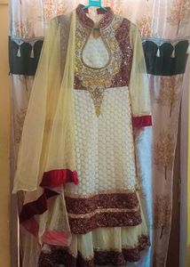 Elegant Embroidered Anarkali Suit