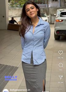 Body Hugging Light Blue Button Down Shirt