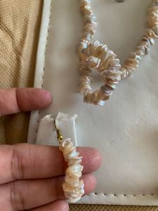 Original Natural Real Pearl Necklace Set