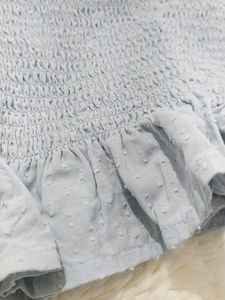 Cute Blue Smocked Top