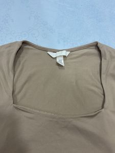 Square Neck Long Sleeve Top