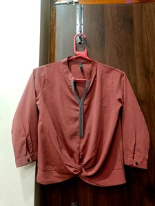 Peach Wrap Top