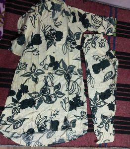 Floral Print Top &amp; Bottom Set