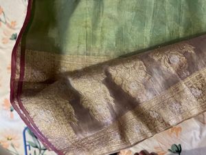 Green Floral Saree