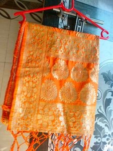 Orange Banarasi Dupatta