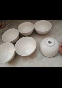 White Ceramic Snack Bowls (Set of 2)