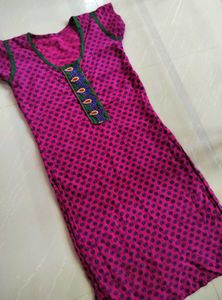 Vibrant Pink Ethnic Kurta - Traditional Charm with