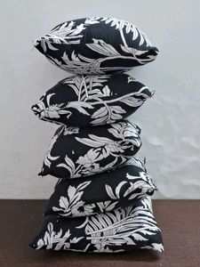 Black & White Floral Throw Pillows