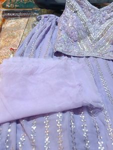 Lavender Sequin Lehenga Choli