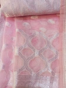 Light Pink Organza Saree