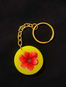 Resin Initial Keychain