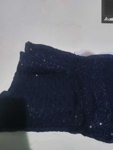 Sparkly Navy Peplum Tank
