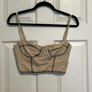 I. SEXY NUDE CORSET TOP