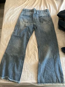 Rhinestone High Waist Wide Leg Jeans