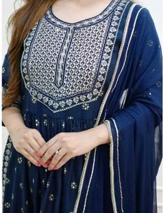 Women Rayon Three Piece Set Kurta