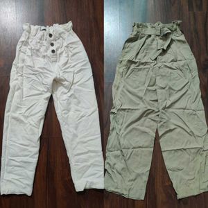 ZARA- COMBO Paperbag Pant