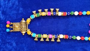 Multicolored Moti Necklace.