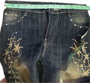 Embroidered Denim Jeans