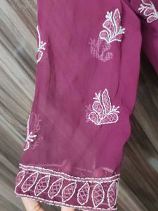 Purple Chikankari Kurta (Unused)