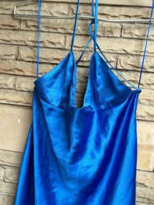 Zara Satin Slip Dress With strappy Back