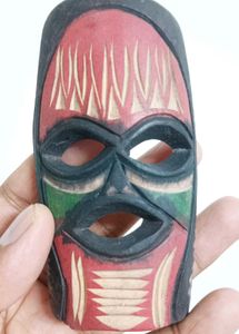 Wooden Mask Keychain