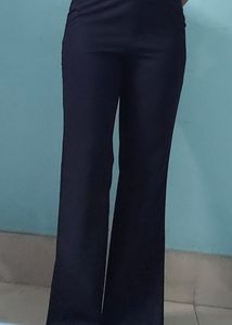 Black Flare Leg Trousers