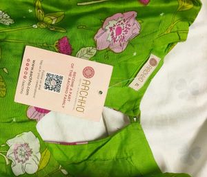Aachho Green Chanderi Suit Set XL