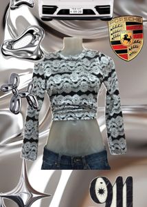 2010s Silver And Black Top