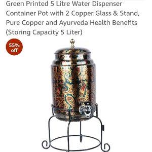 Copper Water Dispenser Set