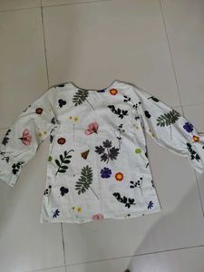 White Floral Top
