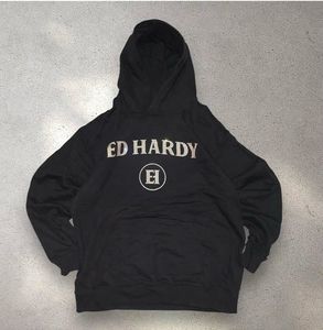 Ed Hardy Black Logo Hoodie