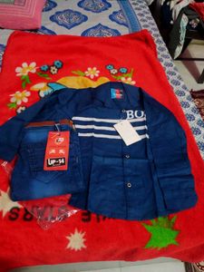 Boys Stylish Shirt & Jeans Set