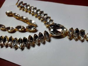 Rhinestone Necklace &amp; Earring Set