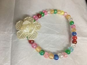 Rose Charm Multicoloured Bead Bracelet