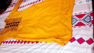 Pure Silk Kurti With New Saree